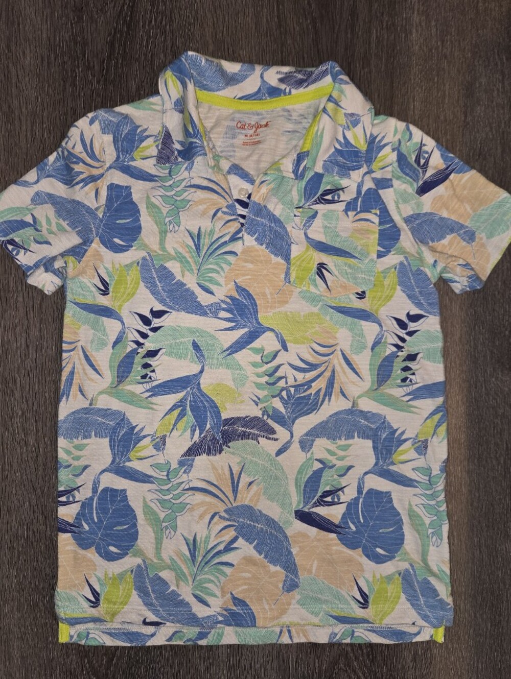Cat & Jack Tropical Floral Short Sleeve Shirt